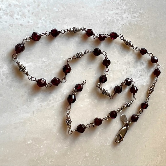 Silpada Garnet and Silver Necklace - Picture 3 of 6